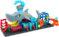 Hot Wheels City Track Set Ultra Shark Car Wash - Color-Change Play