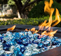 Fire Glass Diamond 1 Inch Fire Pit Glass Rocks 20 lb Blend