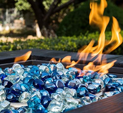 Fire Glass Diamond 1 Inch Fire Pit Glass Rocks for Your Home