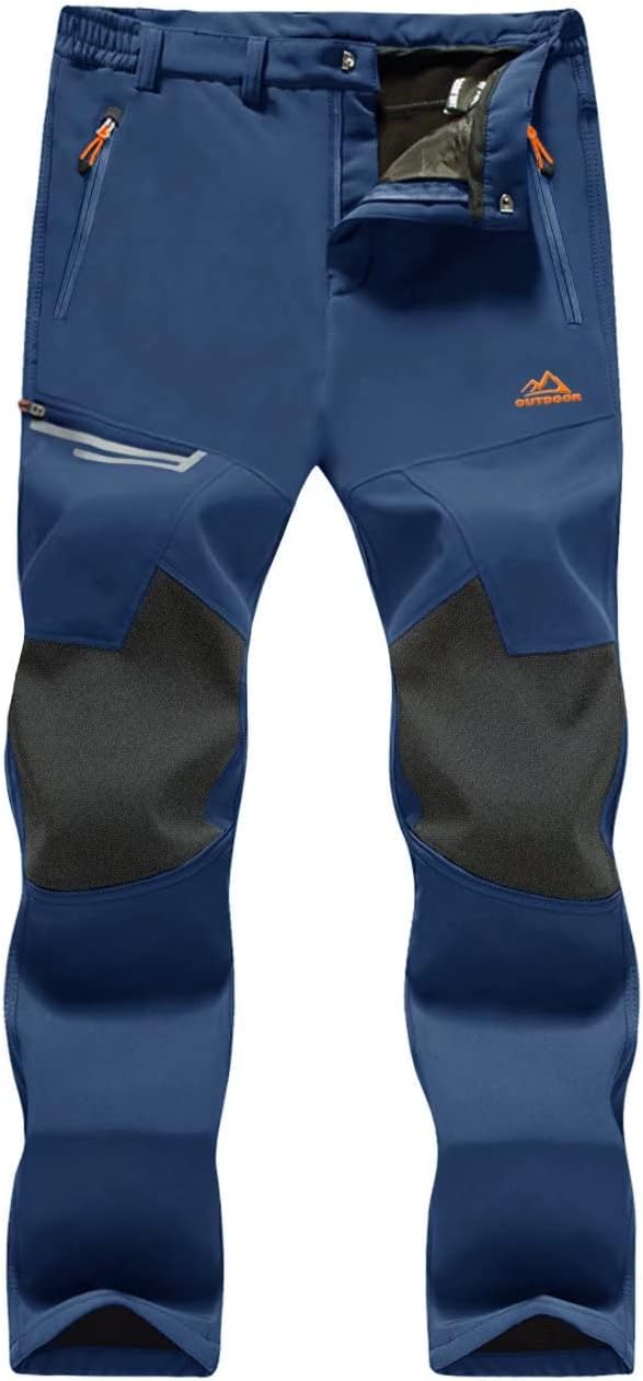 MAGCOMSEN Men's Winter Pants: Fleece Lined & Water Resistant