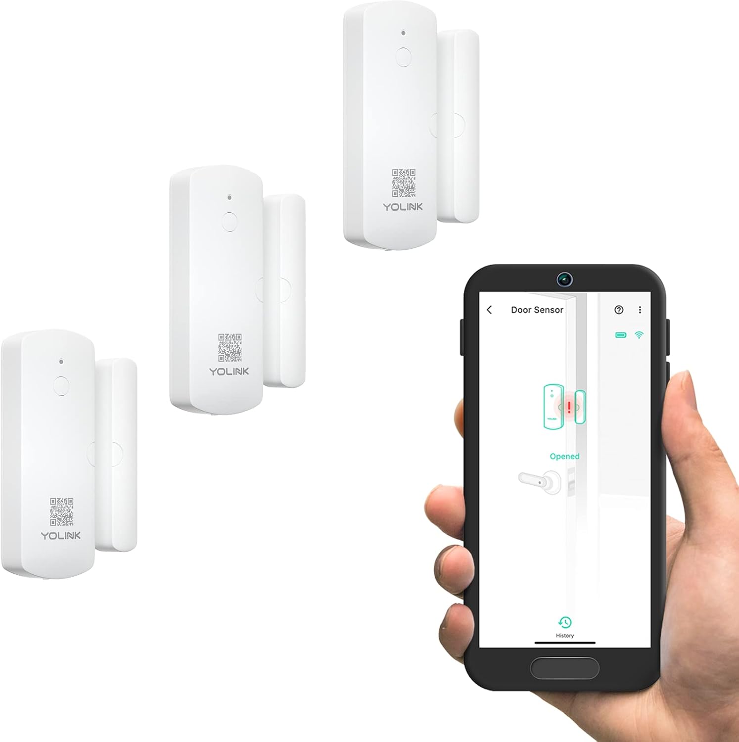 YoLink LoRa Smart Door & Window Sensor 3-Pack for Home Security