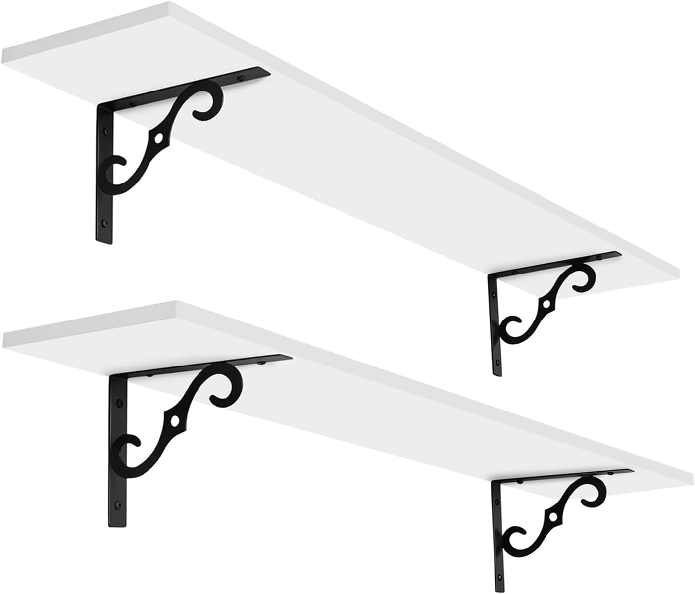 DINZI LVJ Long Wall Shelves Set of 2 for Stylish Storage