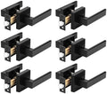 Probrico Black Passage Door Levers Square Lever Non-Locking Set