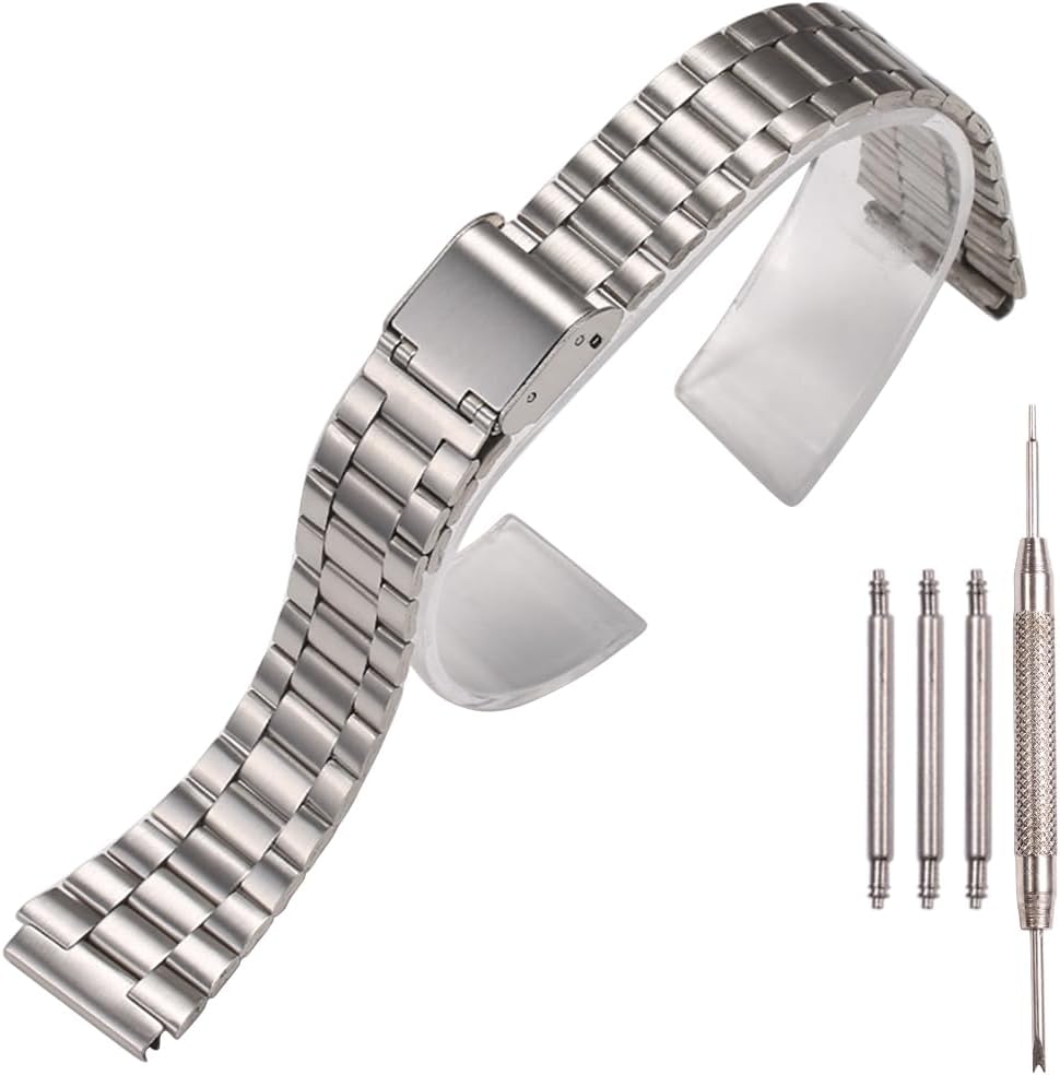 Enhance Your Watch Game with 18mm Stainless Steel Band!