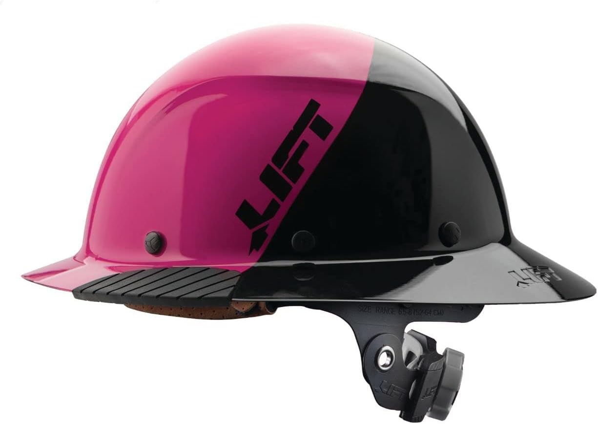 Lift Safety DAX Fiber Resin Full Brim Hard Hat - Pink Black Review