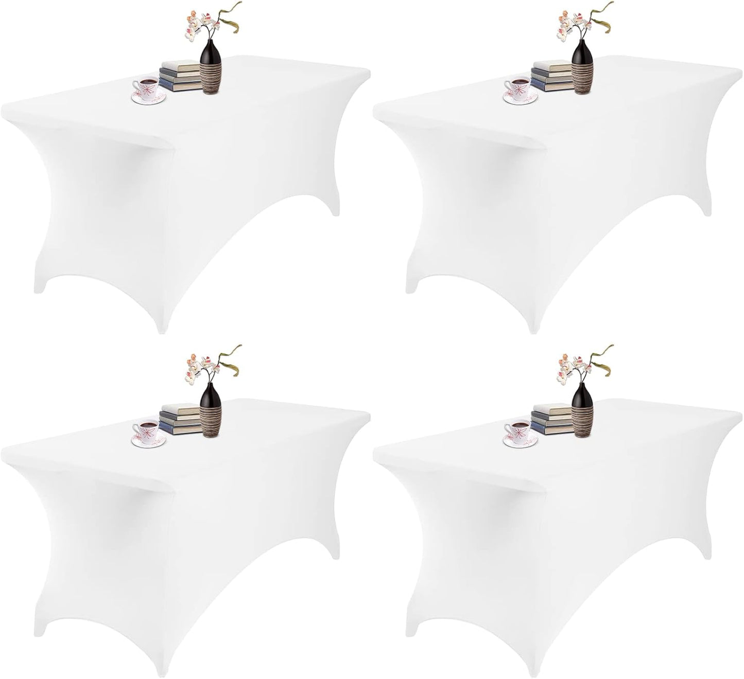 4Pack Spandex Waterproof Table Covers by eccwai for Events