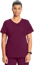 Infinity Mock Wrap Nurse Scrubs Top - Flattering, Stretchy Fit Work