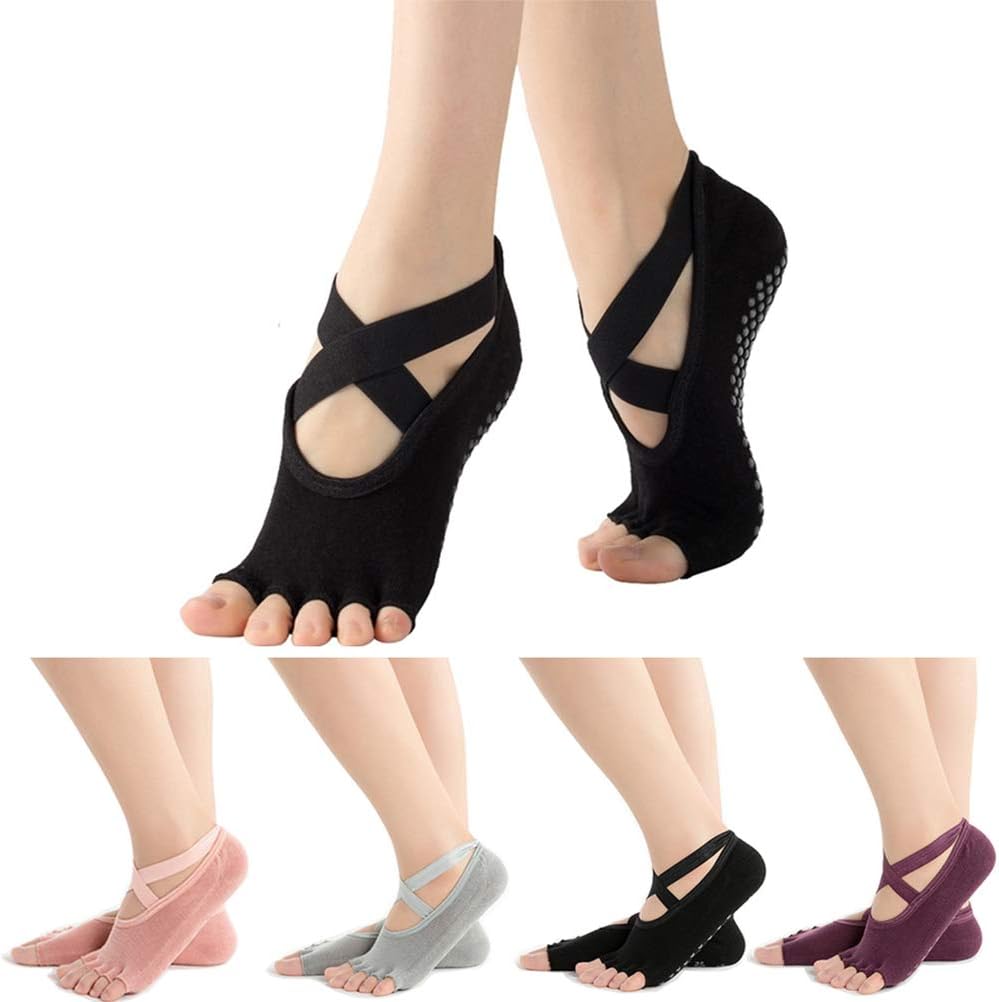Pengxiaomei Non-Slip Yoga Socks - Grip & Style!