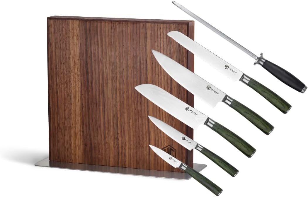 HexClad 7 Piece Knife Set - Essential Kitchen Knives for Chefs