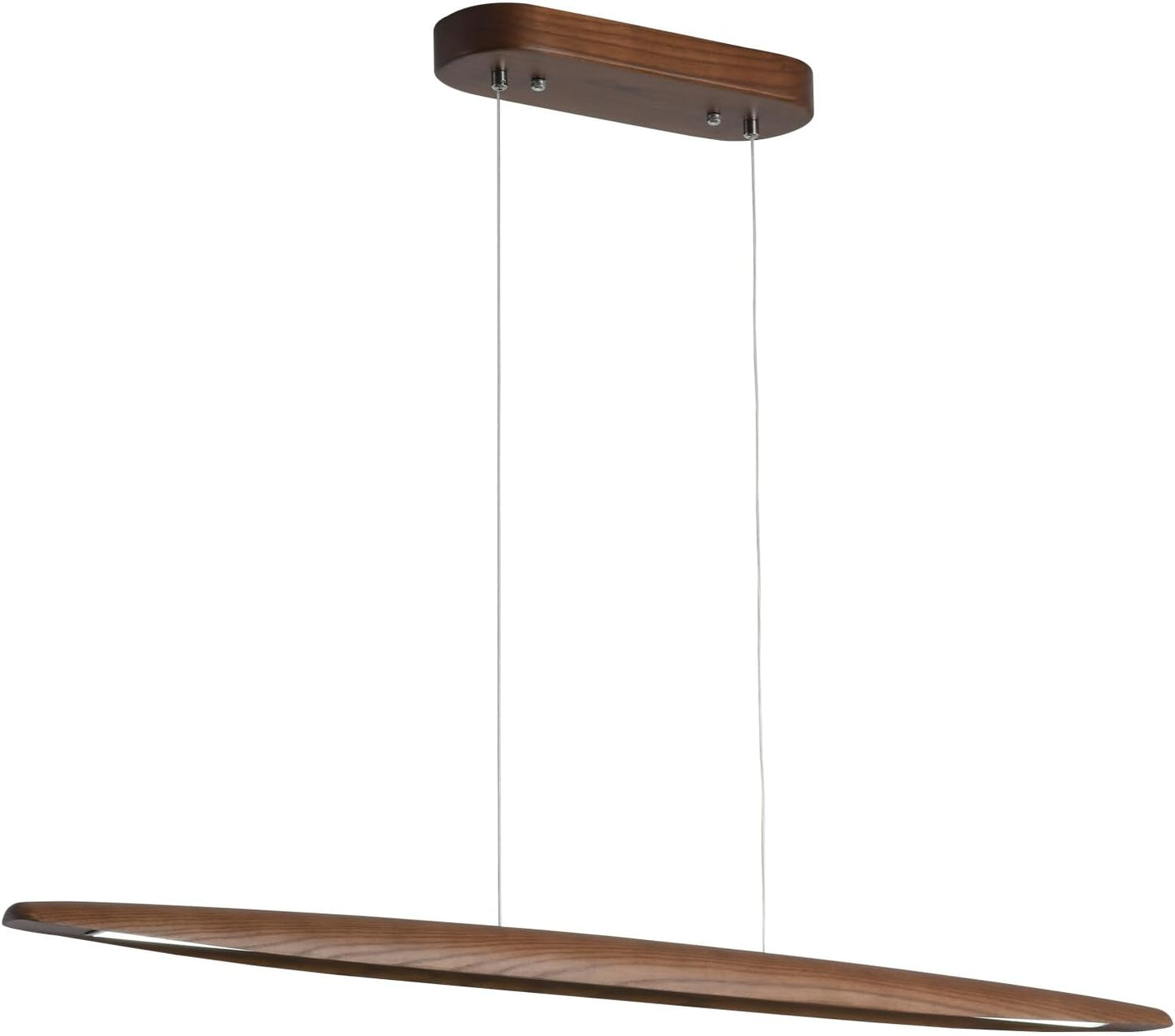 51in Wood Linear Pendant Light for Modern Dining Room Spaces