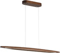 Wood Linear Pendant Hanging Light Fixture Minimalist Linear Chandelier