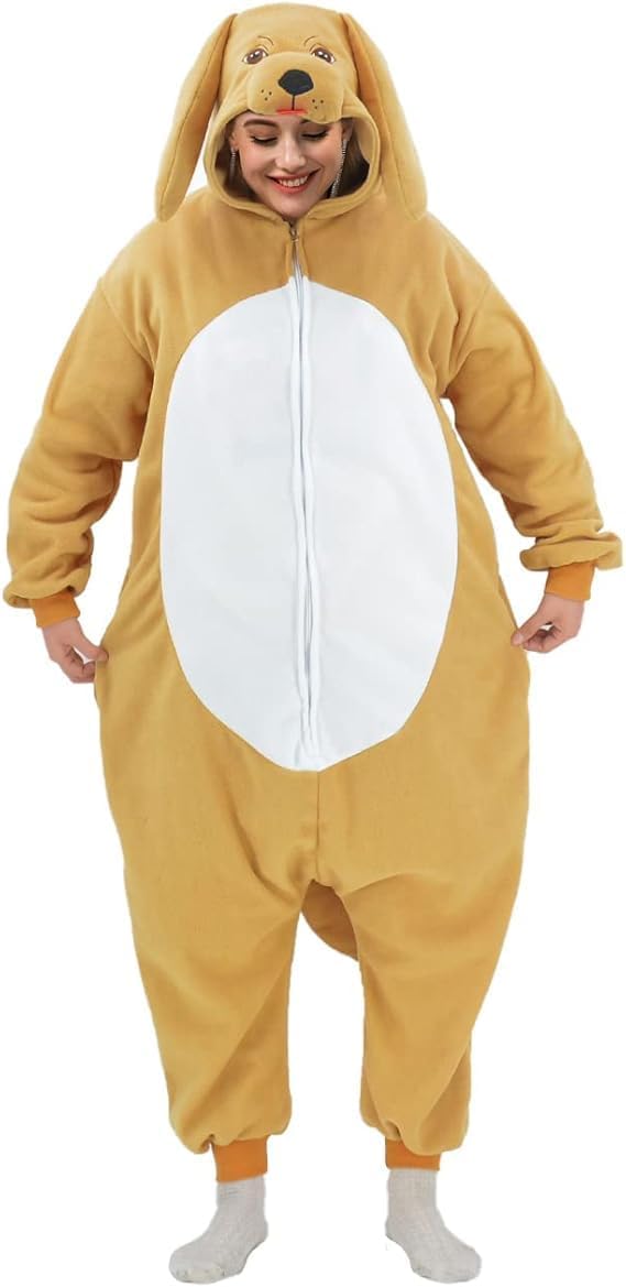 Adorable Golden Retriever Dog Onesie Costume Pajamas for All