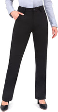 Bamans Dress Pants Women Work Tummy Control High Waisted (Style B9H3)