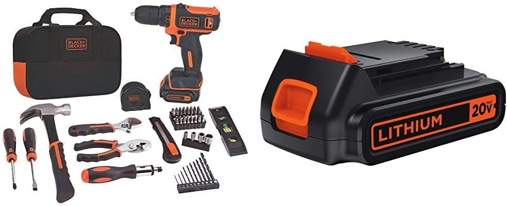 BLACK+DECKER 12V MAX Drill & Home Tool Kit for Every DIYer