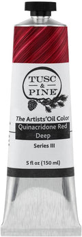 Tusc & Pine Artist Oil Paint Quinacridone Red Deep - 150 ml tube
