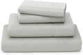 Queen Bamboo Sheets 4-Piece Set - Silver, Cooling & Silky