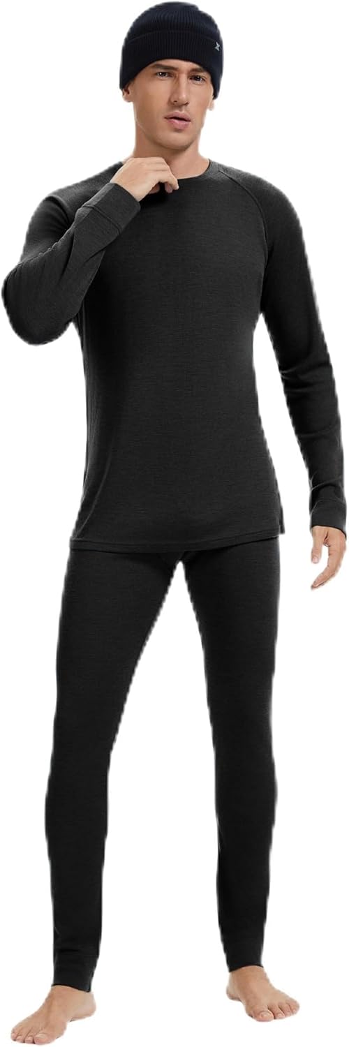 Men's Merino Wool Base Layer Sets - Thermal Underwear Gifts Pack