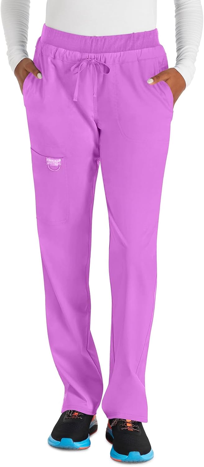 Cherokee Scrubs for Women Mid Rise Tapered Leg Drawstring Pants