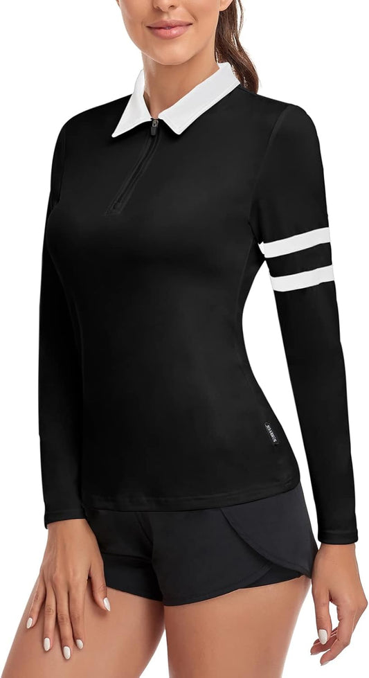 Soneven Womens Long Sleeve Polos 1/4 Zip Golf Shirt Review