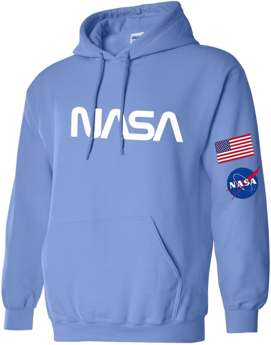 NASA Sweatshirt Hoodie with Flag and Logo for Space Lovers