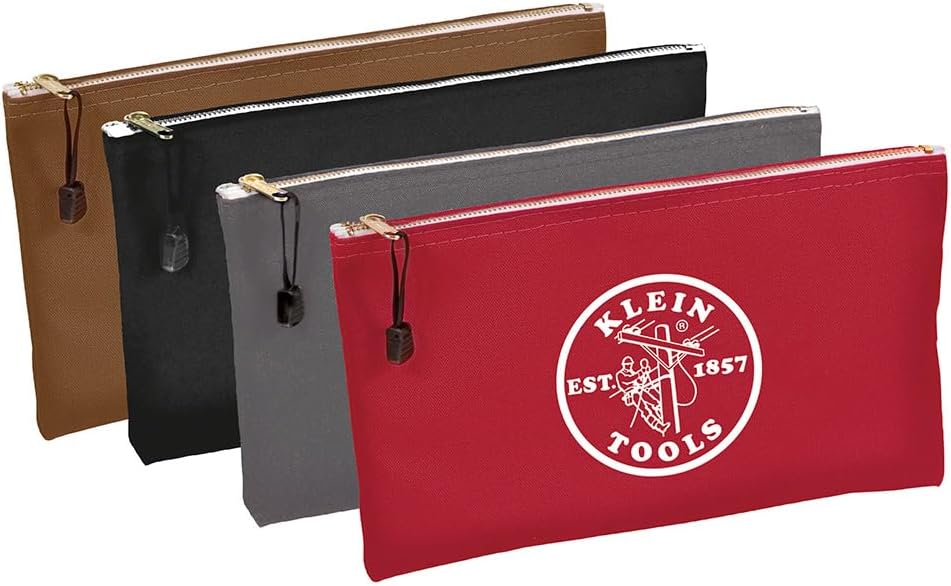 Klein Tools 5141 Zipper Tool Bag Set - Durable Utility Pouches