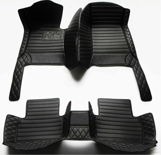 Luxury Leather Car Floor Mats Custom Personalized Full Coverage