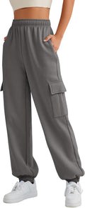 Womens Cargo Sweatpants Oversized Fleece Joggers - Cozy Fall Fit