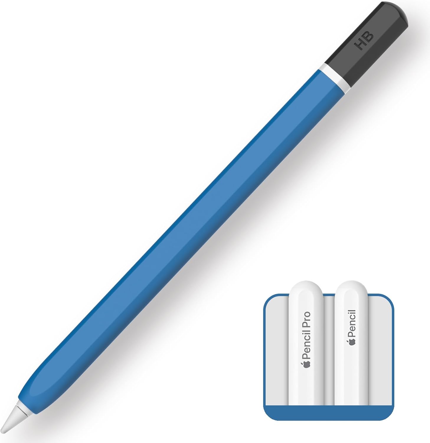 Silicone Apple Pencil Pro Sleeve - Perfect Grip (Blue)