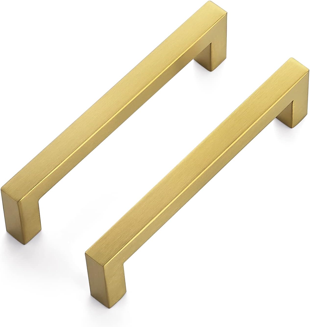 Ravinte 30 Pack 5 Inch Square Cabinet Handles in Brushed Brass