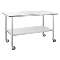 Hally Stainless Steel Work Table 30 x 60 in - Heavy Duty Prep Table