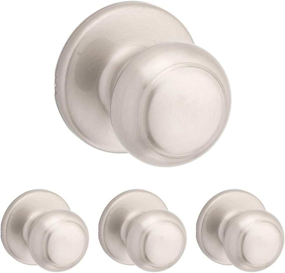 Kwikset Cove Interior Passage Door Knob for Closets and Hallways