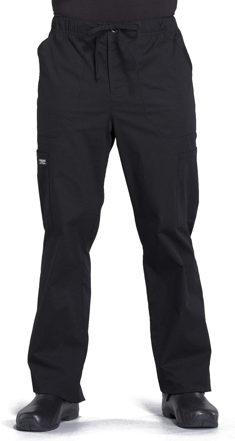 Cherokee Scrubs for Men Tapered Leg Cargo Pants with Zip Fly