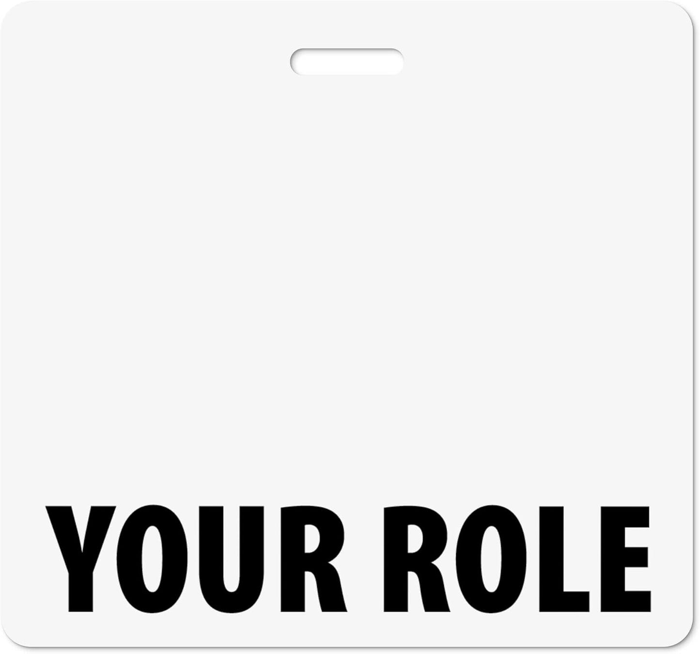 Custom White Horizontal Badge Buddies ID Backer Cards 100 Pcs