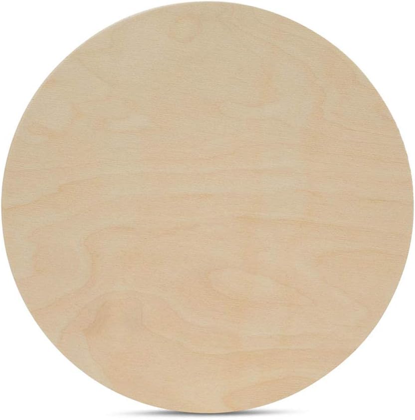 16 Inch Unfinished Birch Plaques for Crafts - Pack of 10 Circles