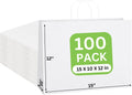 JET PAPER BAGS 15x10x12 Large White Paper Bags with Handles - Bulk