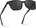 CARFIA Retro Acetate Polarized Sunglasses for Men - Classic Square