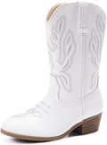 Cowgirl Boots for Little Girls with Side Zipper - Classic Embroidered