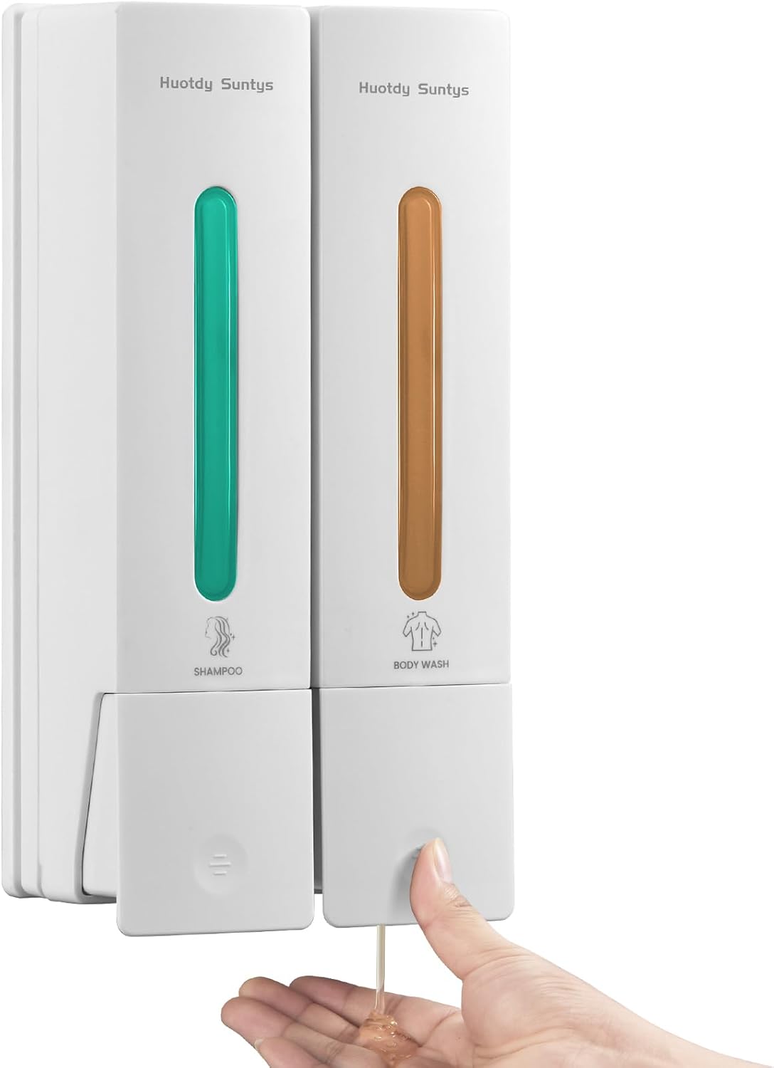 Wall-Mounted 2 Chamber Shampoo Dispenser - Easy Shower Organization!