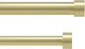 Umbra Cappa Double Curtain Rod 36-66 Brass - Modern Telescopic Rod