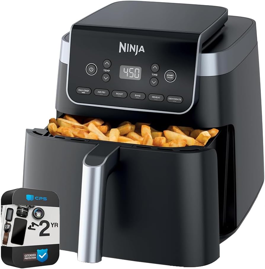 Ninja XL Air Fryer: Max Crisp 6.5Q Renewed + 2 YR Protection