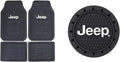 Jeep Logo WeatherPro 4 Piece Floor Mats Set + 2-Pack Coasters