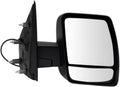 TRQ Passenger Side Heated Power Mirror Textured Black - Direct Fit