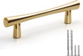 YAGU 10 Pack Bright Gold Cabinet Pulls 3.75in Hole Center - Polished