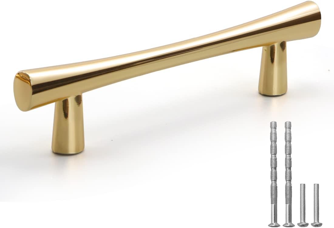 YAGU 10 Pack Bright Gold Cabinet Pulls for Stylish Home Decor