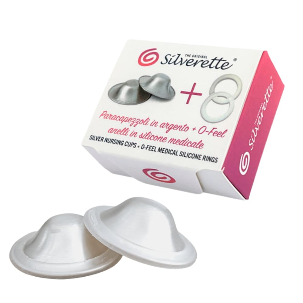 SILVERETTE Original Silver Nursing Cups for Breastfeeding Relief