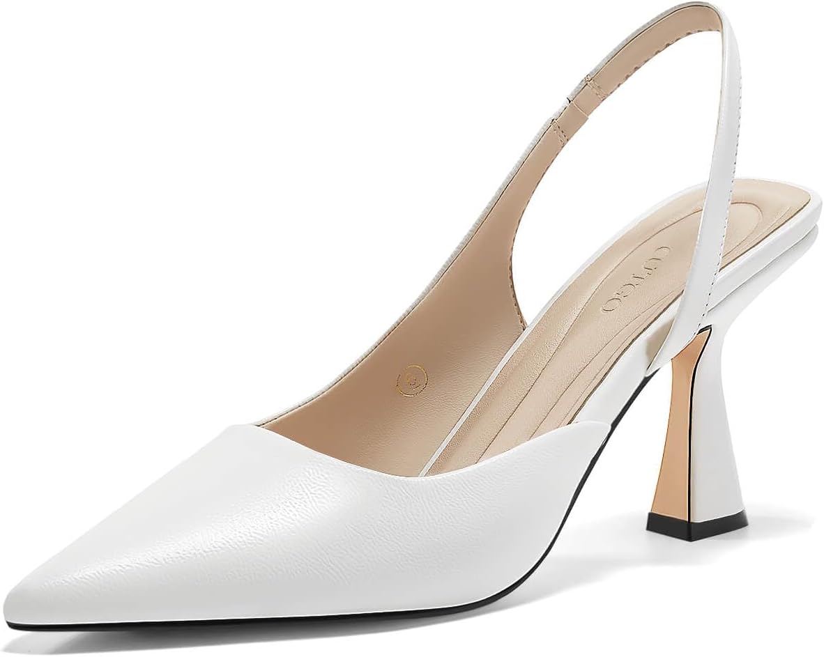 Coutgo Womens Slingback Stiletto High Heels for Any Occasion