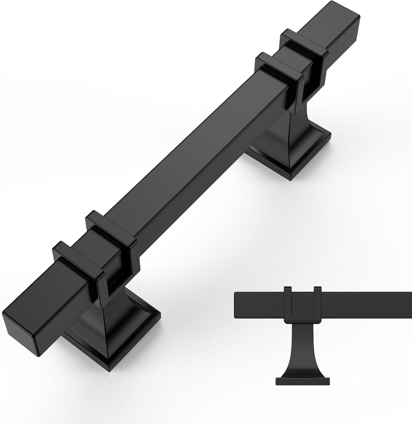 Amerdeco 10 Pack Matte Black Cabinet Hardware for Your Home