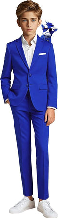 Black n Bianco Boys' First Class Slim Fit Suits - Lightweight Comfort
