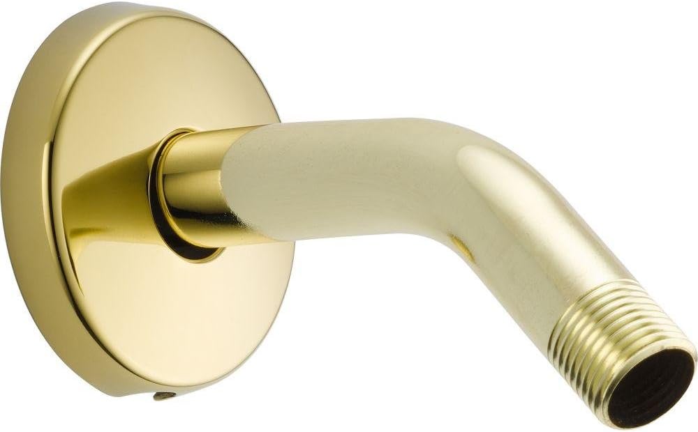 Delta Faucet U4993-PB Shower Arm and Flange in Polished Brass