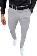 Mens Fashion Slim Fit Dress Pants Casual Business Skinny (Style W2MZ)